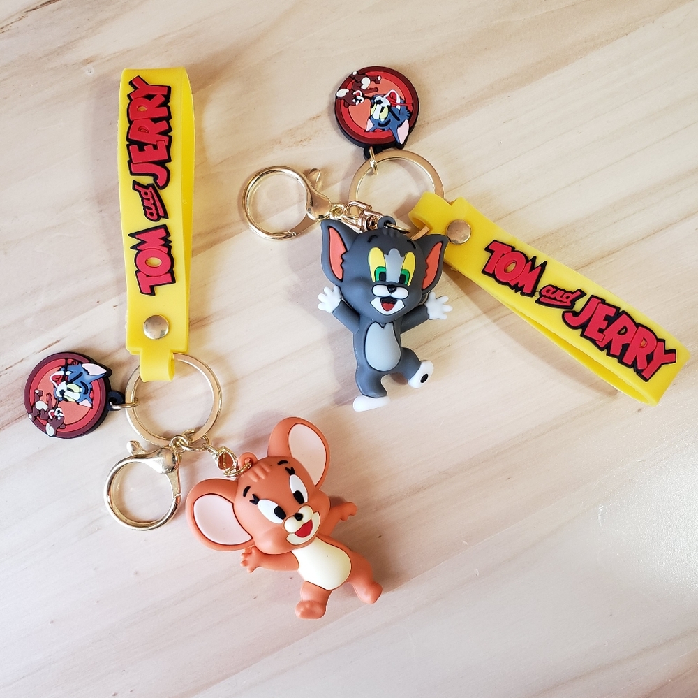 Tom and Jerry Fashion 3D Keychains 2 Options To Choose From
